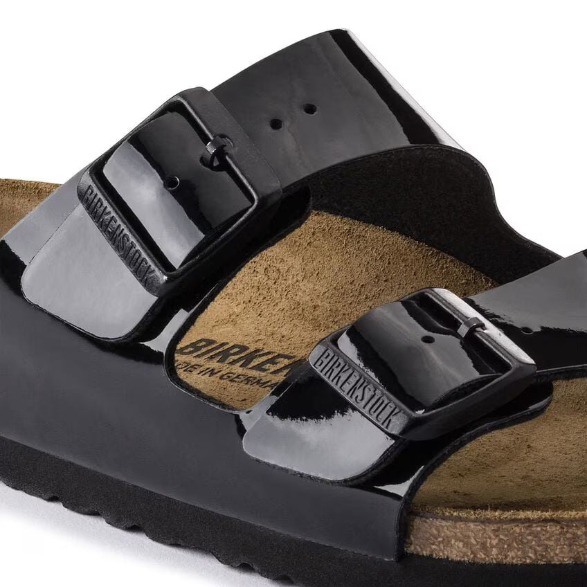 BIRKENSTOCK ARIZONA BIRKO FLOR BREVET NOIR