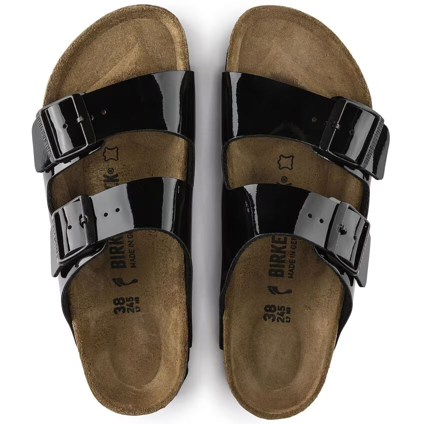 BIRKENSTOCK ARIZONA BIRKO FLOR BREVET NOIR