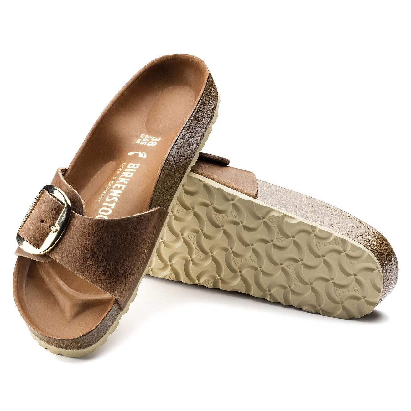 BIRKENSTOCK Madrid Big Buckle Cognac Oiled Leather