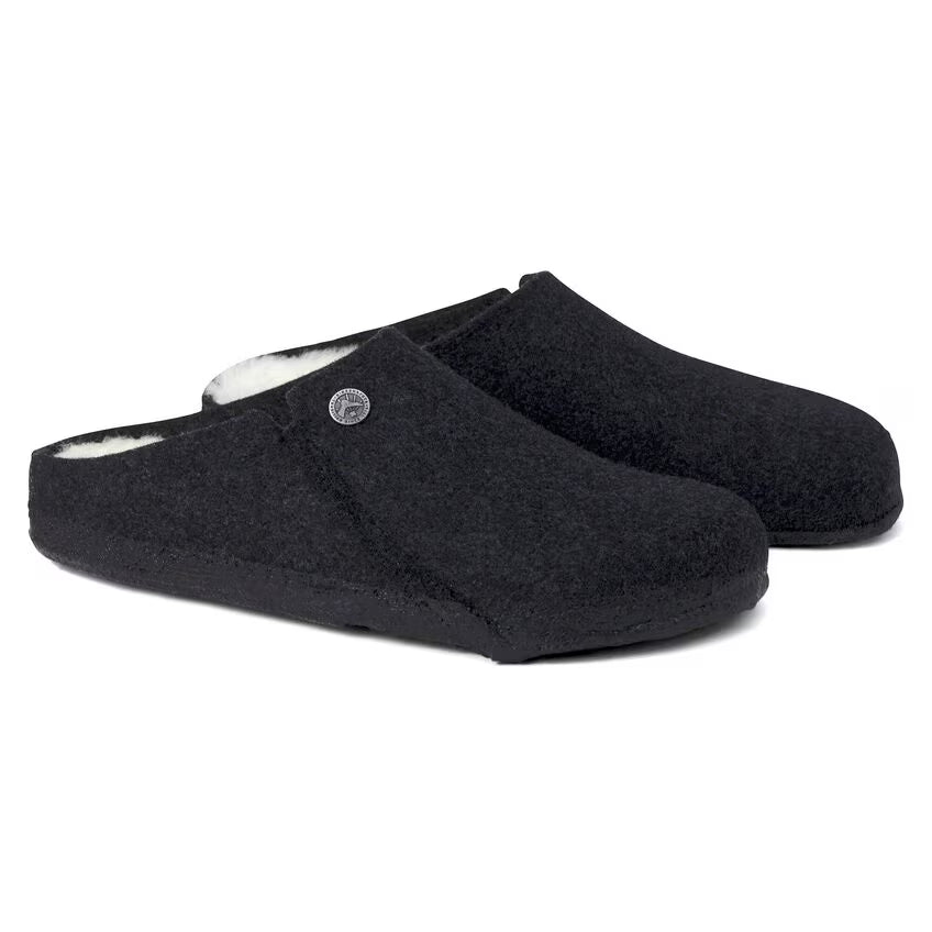 BIRKENSTOCK SLIPPERS ZERMATT ANTHRACITE/ NATURAL WOOL/ SHEARLING
