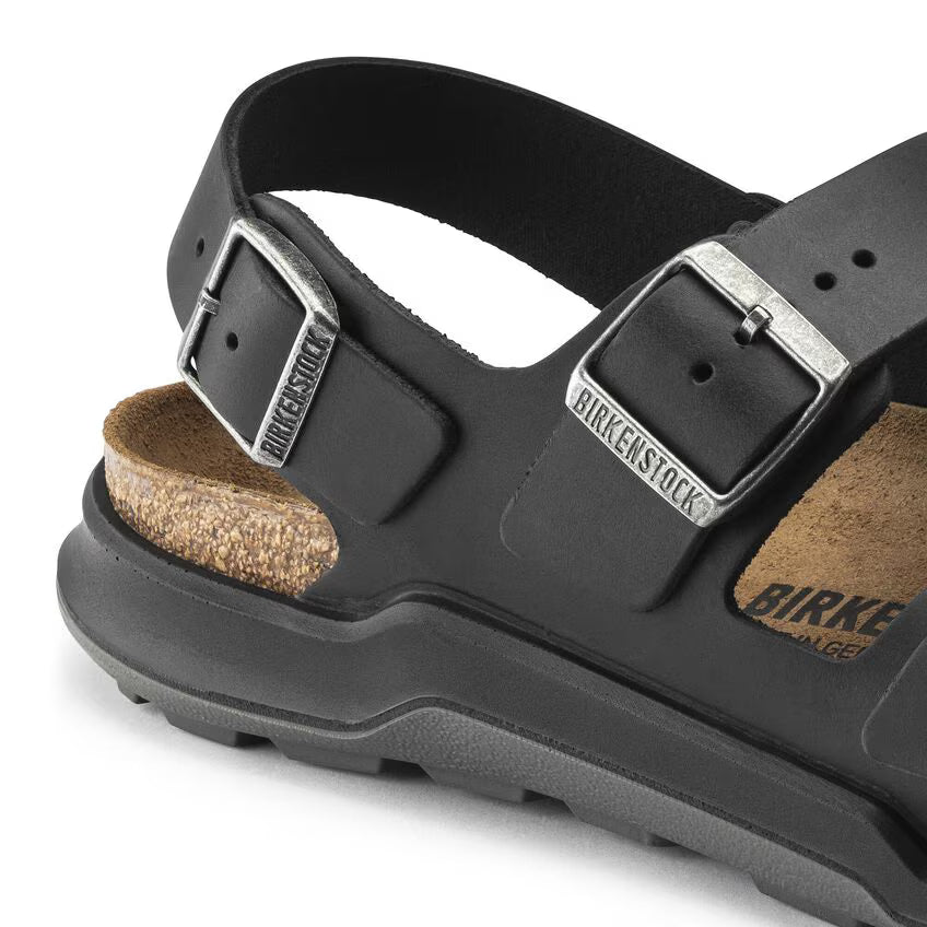 BIRKENSTOCK MILANO CT CUIR HUILÉ NOIR