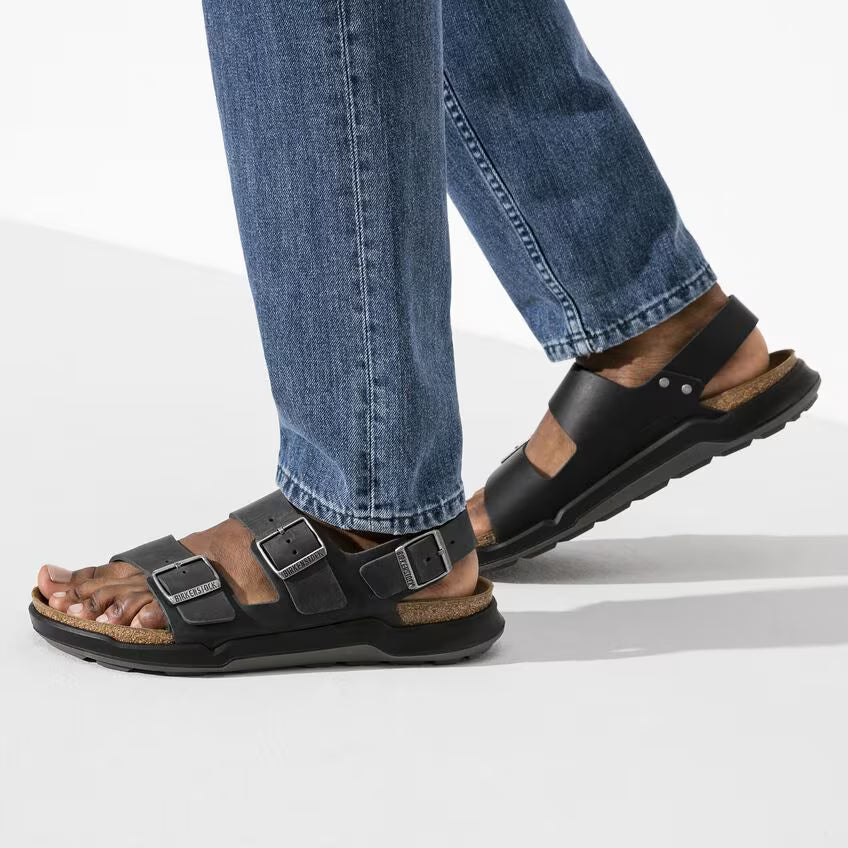 BIRKENSTOCK MILANO CT CUIR HUILÉ NOIR