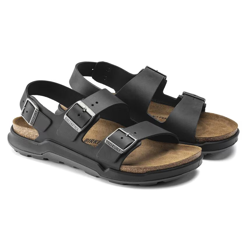 BIRKENSTOCK MILANO CT CUIR HUILÉ NOIR