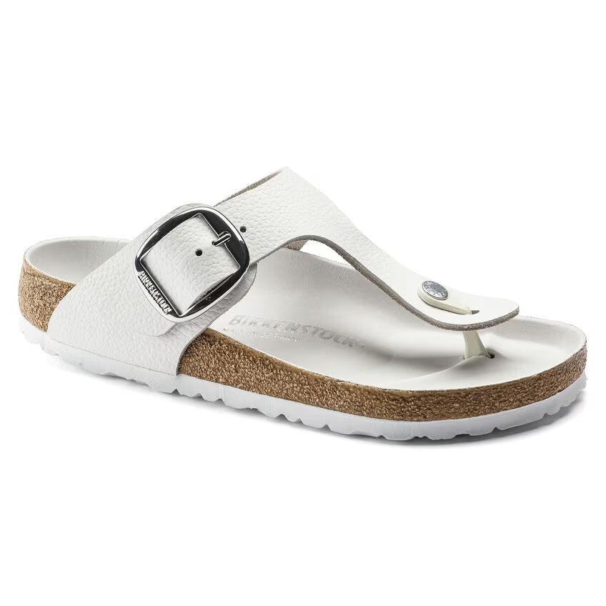 BIRKENSTOCK GIZEH GRANDE BOUCLE CUIR BLANC