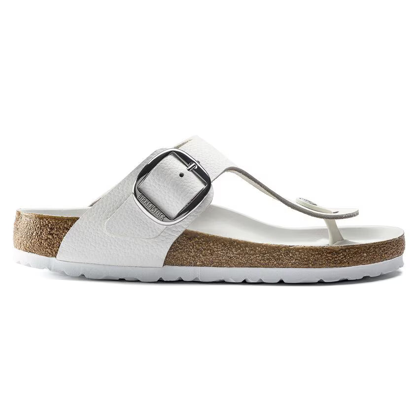 BIRKENSTOCK GIZEH GRANDE BOUCLE CUIR BLANC