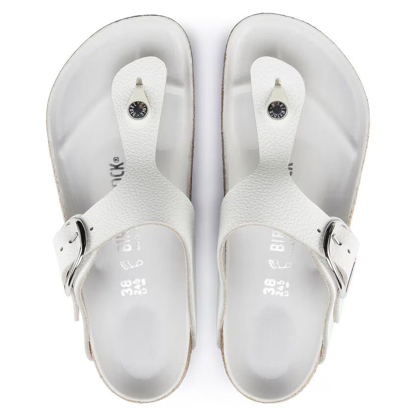 BIRKENSTOCK GIZEH GRANDE BOUCLE CUIR BLANC