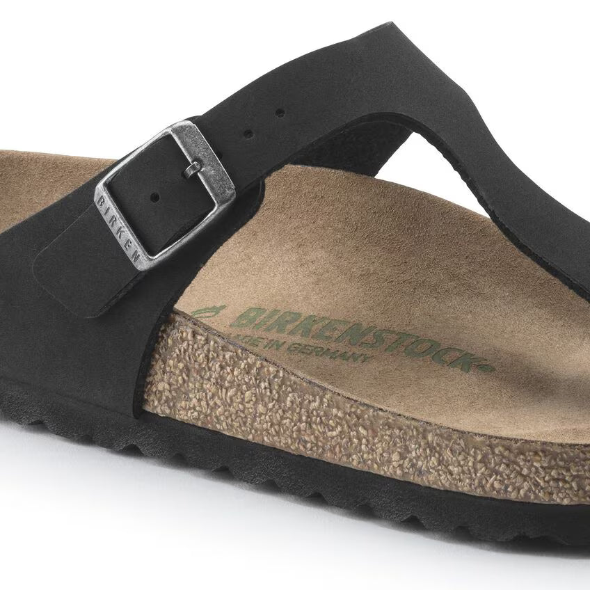 BIRKENSTOCK GIZEH BIRKIBUC VEGAN NOIR