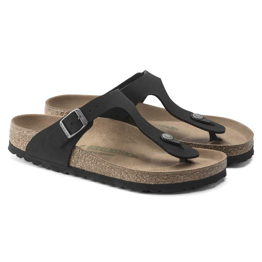 BIRKENSTOCK GIZEH BIRKIBUC VEGAN NOIR