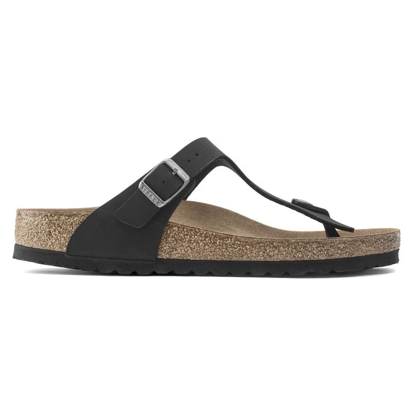 BIRKENSTOCK GIZEH BIRKIBUC VEGAN NOIR