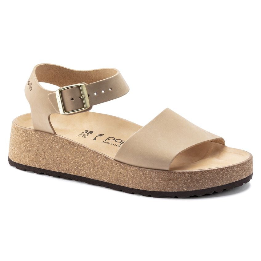 BIRKENSTOCK GLENDA SANDCASTLE CUIR NUBUCK