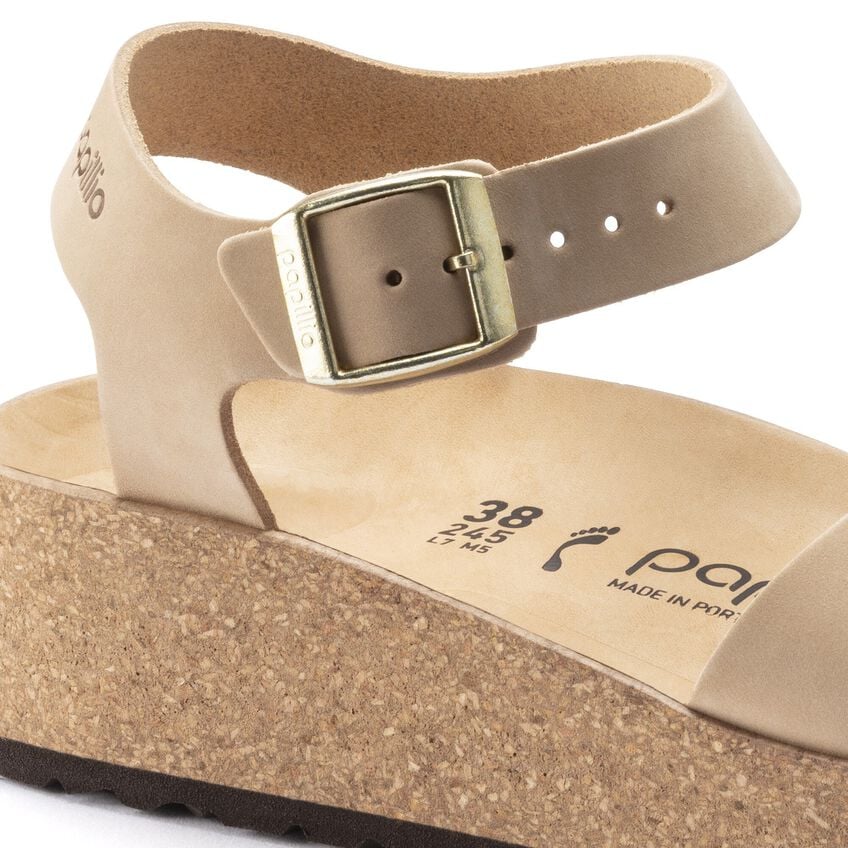 BIRKENSTOCK GLENDA SANDCASTLE CUIR NUBUCK