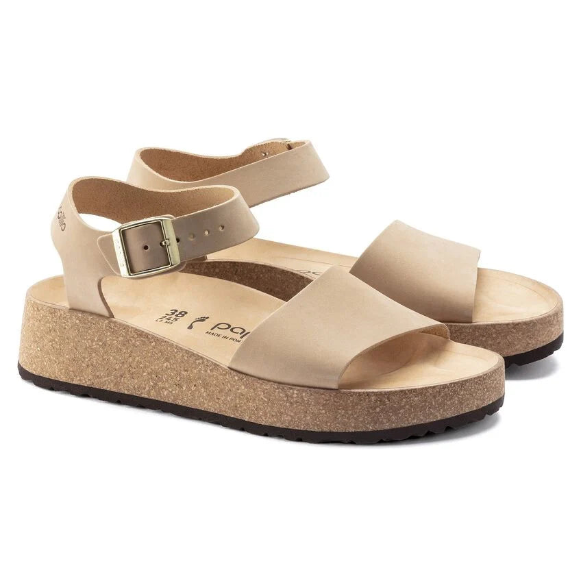 BIRKENSTOCK GLENDA SANDCASTLE CUIR NUBUCK