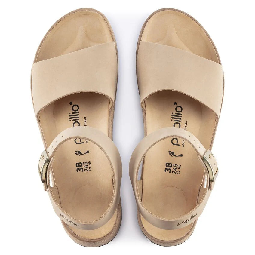 BIRKENSTOCK GLENDA SANDCASTLE CUIR NUBUCK