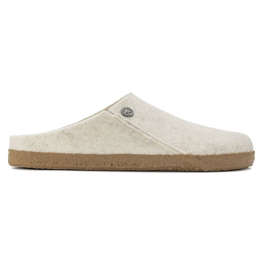 BIRKENSTOCK ZERMATT SLIPPERS ECRU/ NATURAL WOOL/ SHEARLING