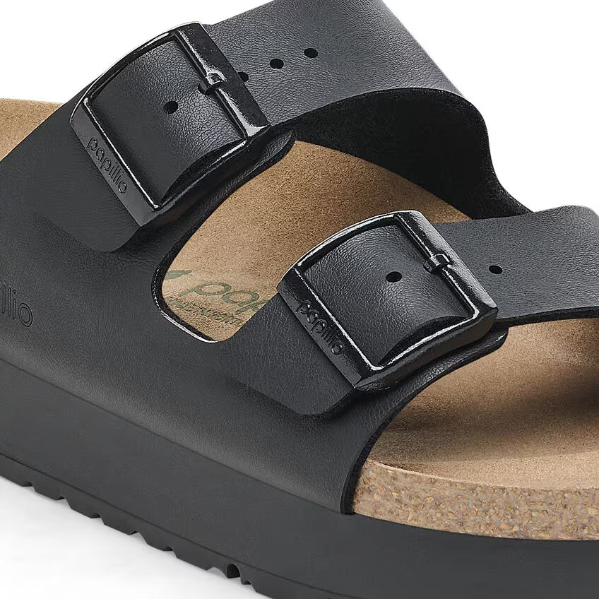 BIRKENSTOCK ARIZONA BF VEGAN FLEX PLATEFORME NOIRE