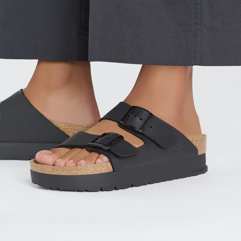 BIRKENSTOCK ARIZONA BF VEGAN FLEX PLATEFORME NOIRE