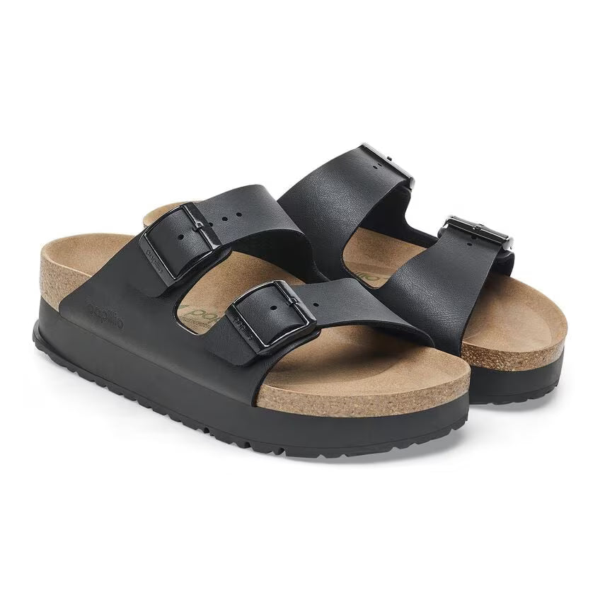 BIRKENSTOCK ARIZONA BF VEGAN FLEX PLATEFORME NOIRE
