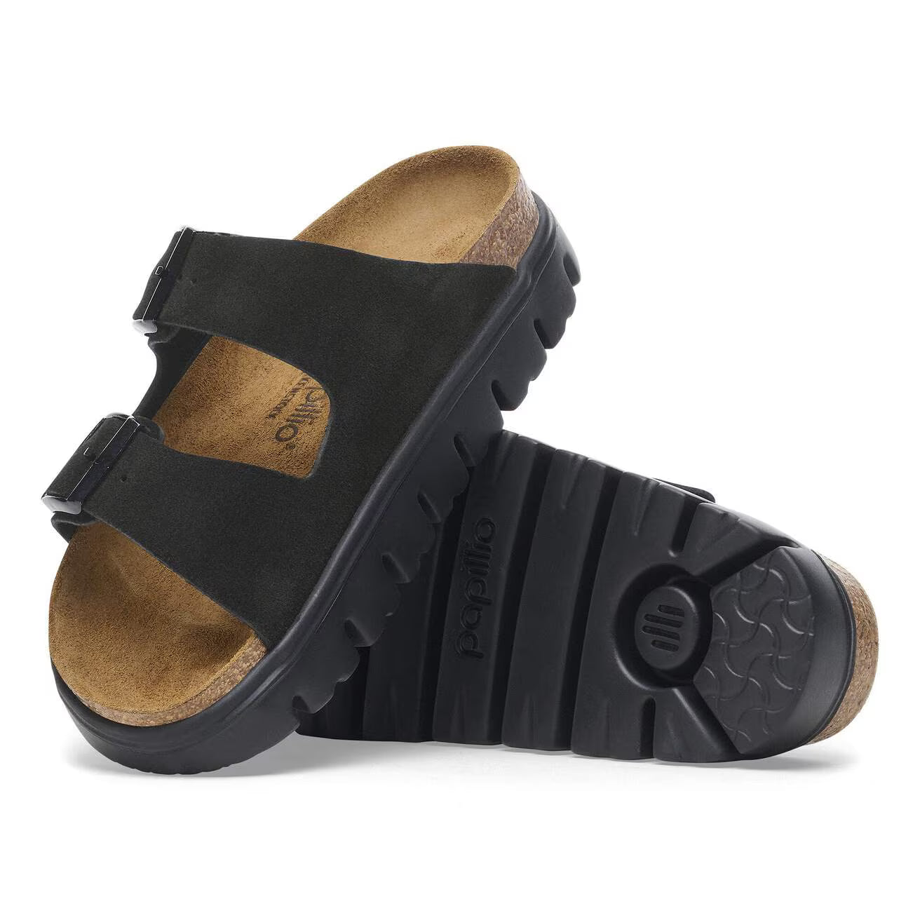 BIRKENSTOCK Arizona Chunky Black Suede Leather