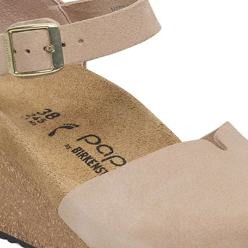 BIRKENSTOCK MARY ANNEAU BOUCLE CUIR DAIM SABLE CHAUD