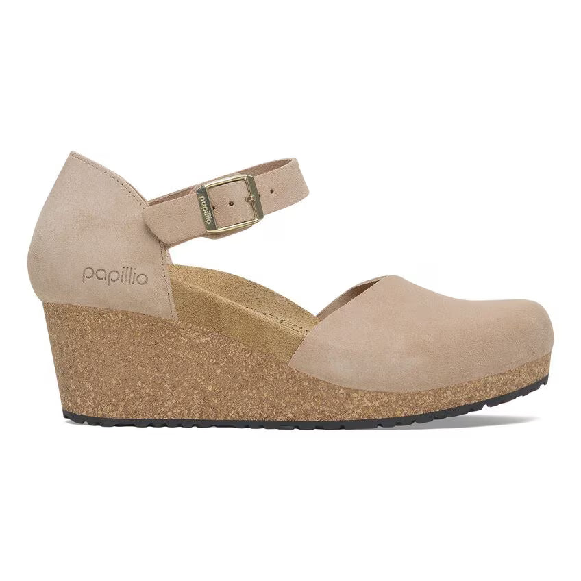 BIRKENSTOCK MARY ANNEAU BOUCLE CUIR DAIM SABLE CHAUD