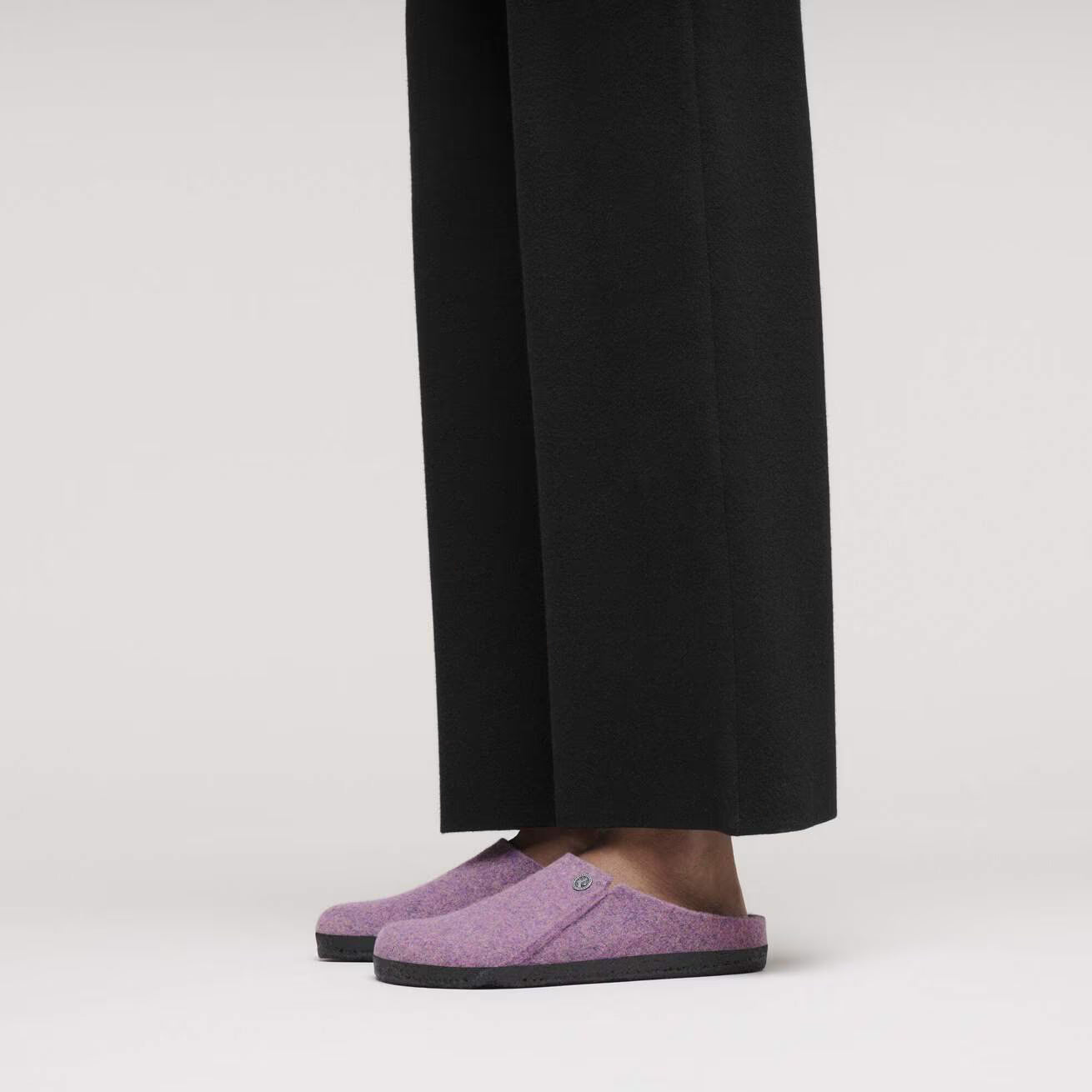 BIRKENSTOCK SLIPPERS ZERMATT MAUVE/ NATURAL WOOL/ SHEARLING