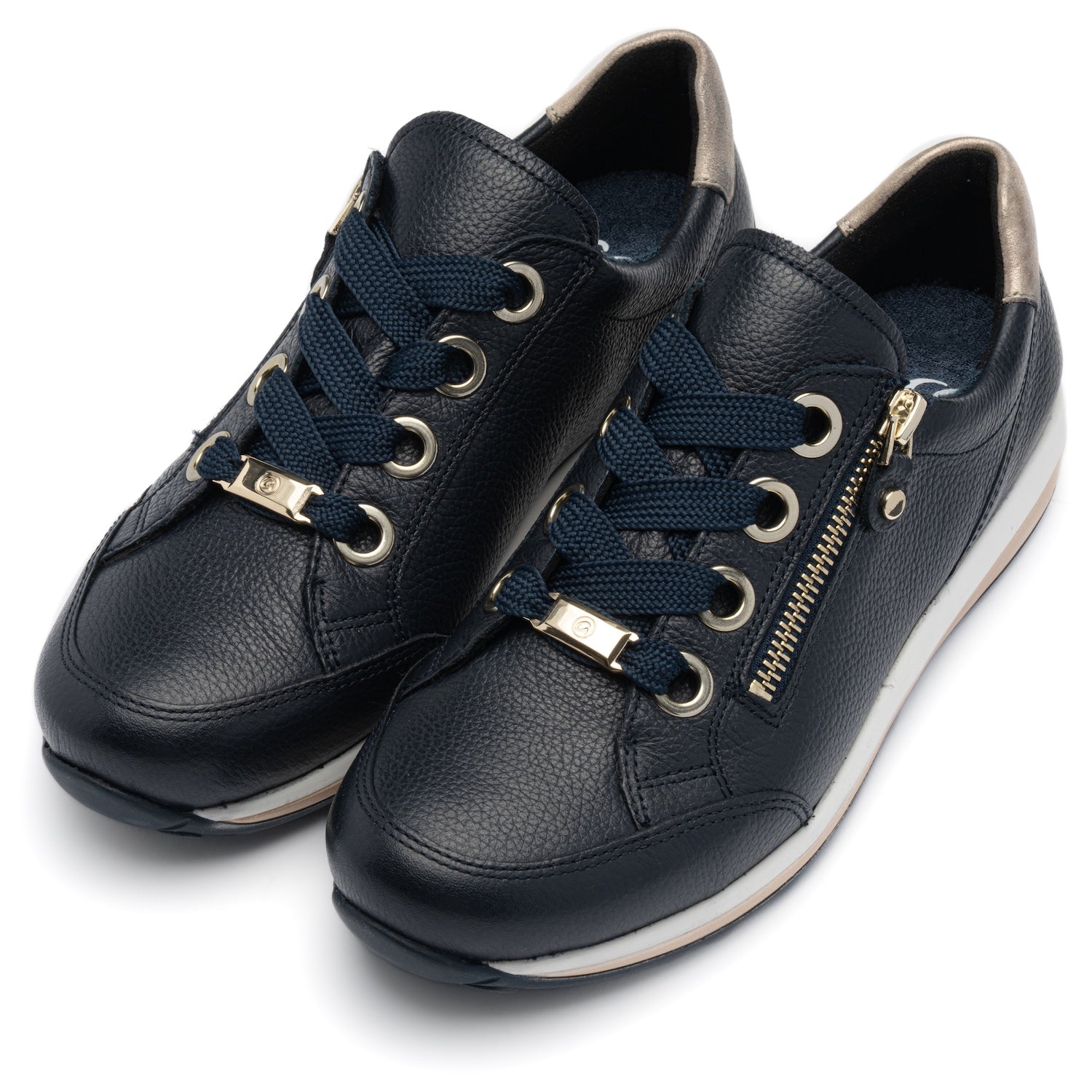 ARA SHOES Ollie Lace Up Side Zip