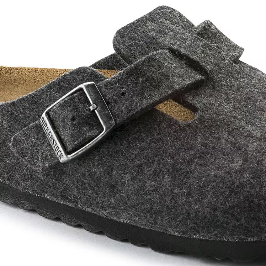 BIRKENSTOCK BOSTON WOOL FELT ANTHRACITE