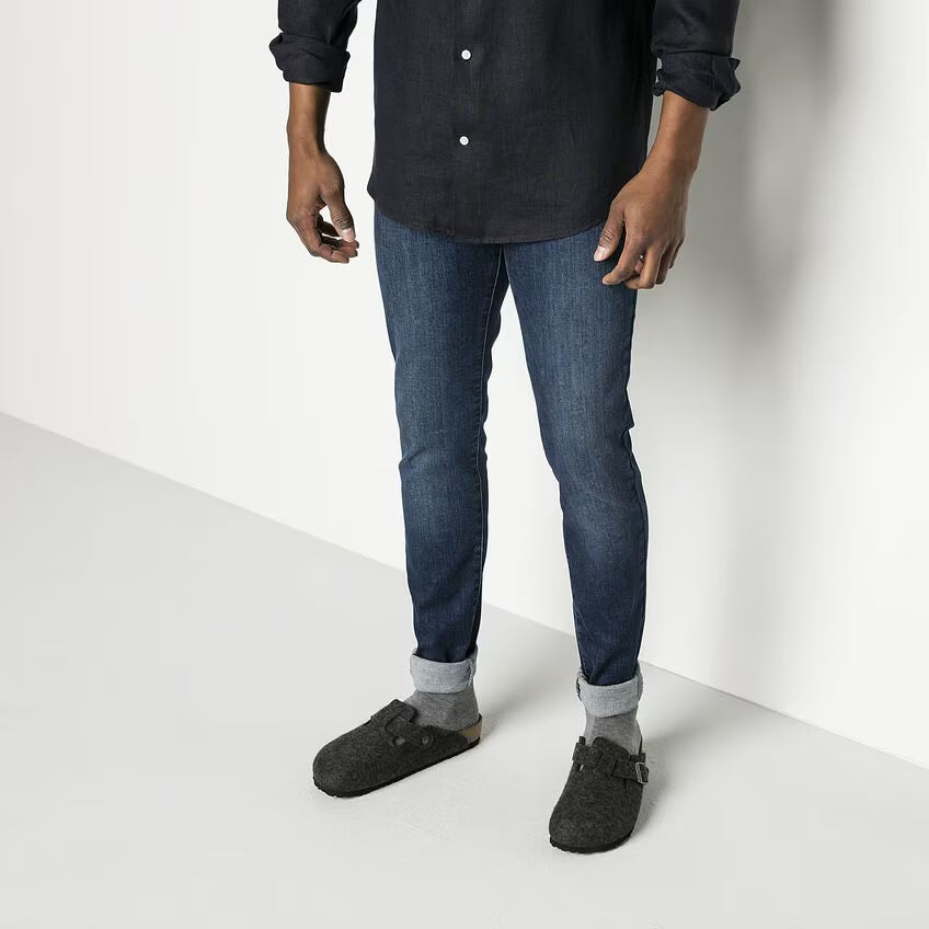 BIRKENSTOCK BOSTON WOOL FELT ANTHRACITE