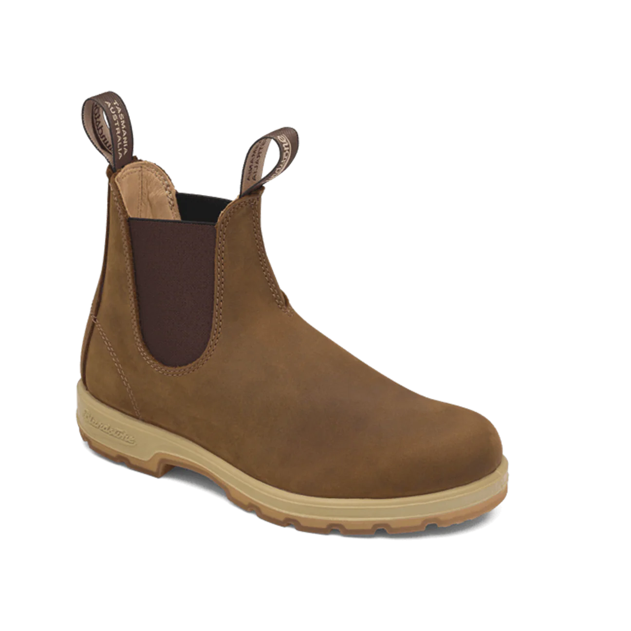 【J189】ラージ ワイルドホース × ブラウンムーンストーン　リング BLUNDSTONE 1320 SADDLE BROWN WITH GUM SOLE