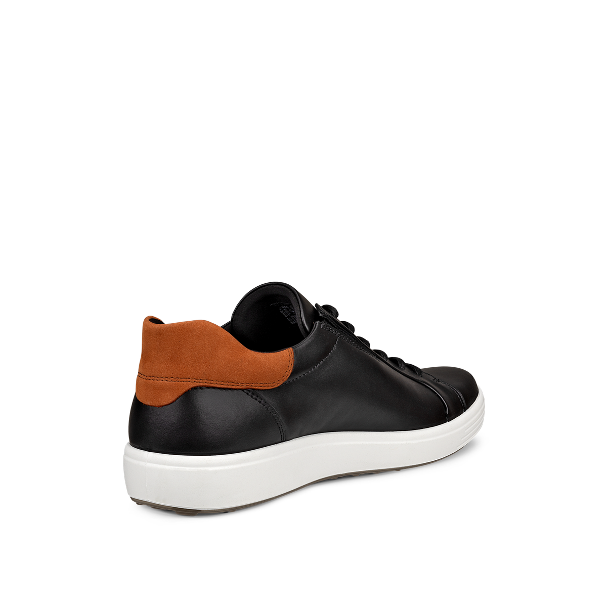 ECCO SOFT 7 M EASY SLIP LACE BLACK/COGNAC