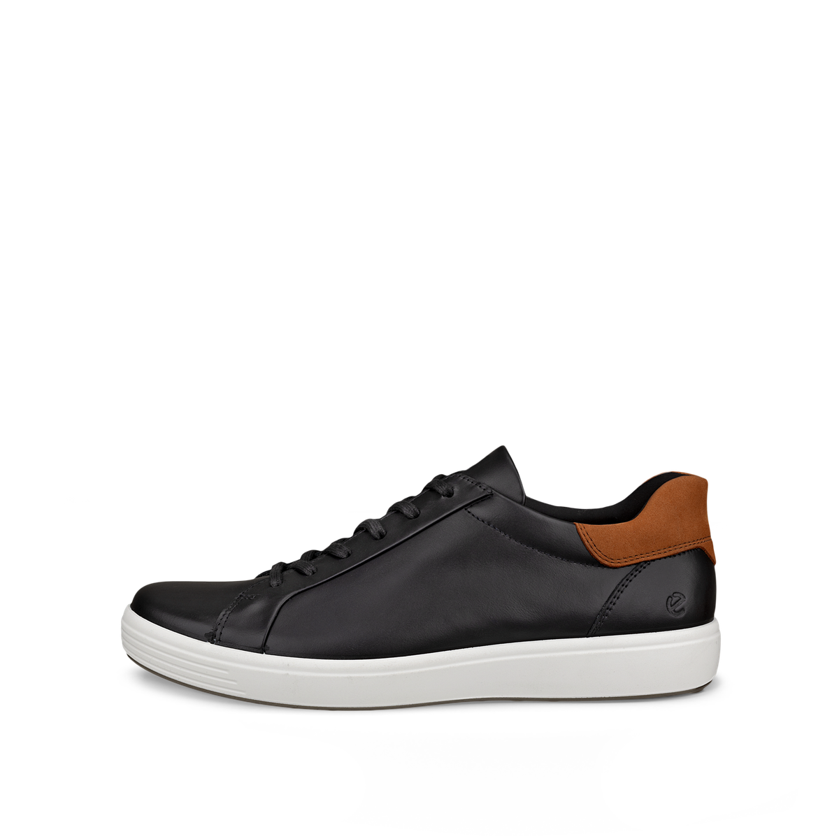 ECCO SOFT 7 M EASY SLIP LACE BLACK/COGNAC