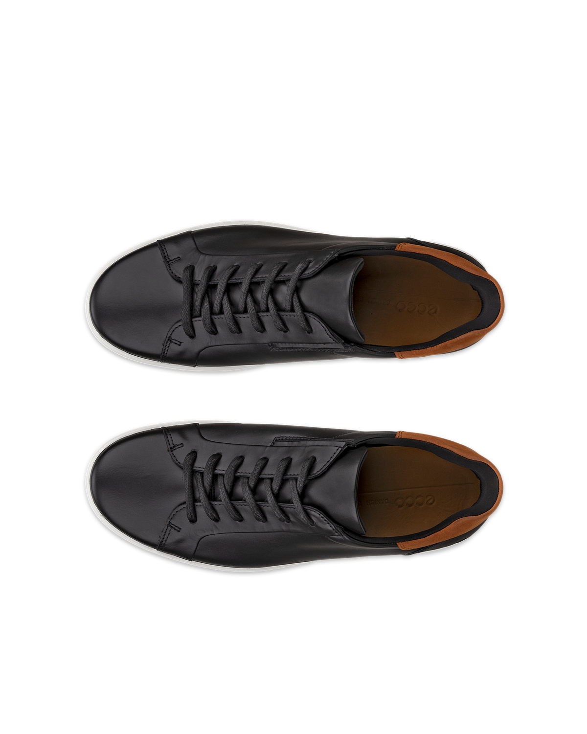 ECCO SOFT 7 M EASY SLIP LACE BLACK/COGNAC