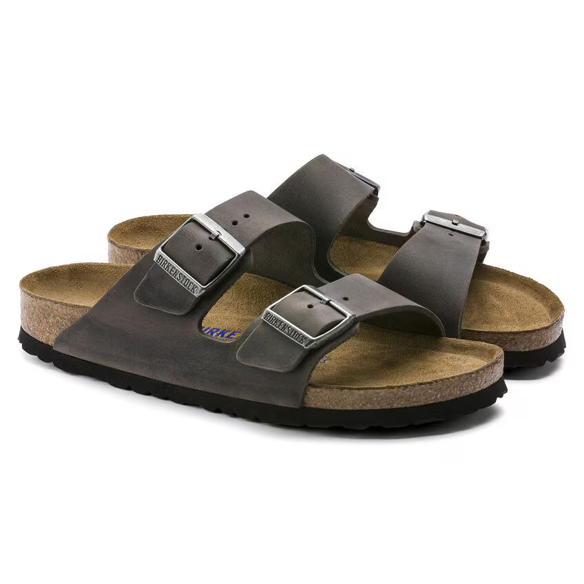 BIRKENSTOCK ARIZONA SFB CUIR HUILÉ FER