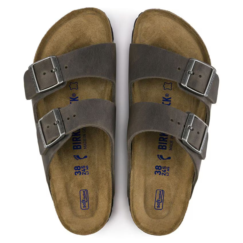 BIRKENSTOCK ARIZONA SFB CUIR HUILÉ FER