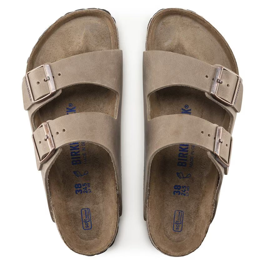 BIRKENSTOCK ARIZONA SFB CUIR HUILÉ TABAC