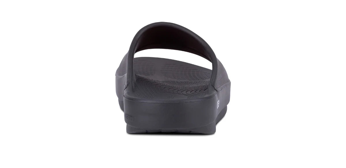 OOFOS OOahh Black Slide Sandal