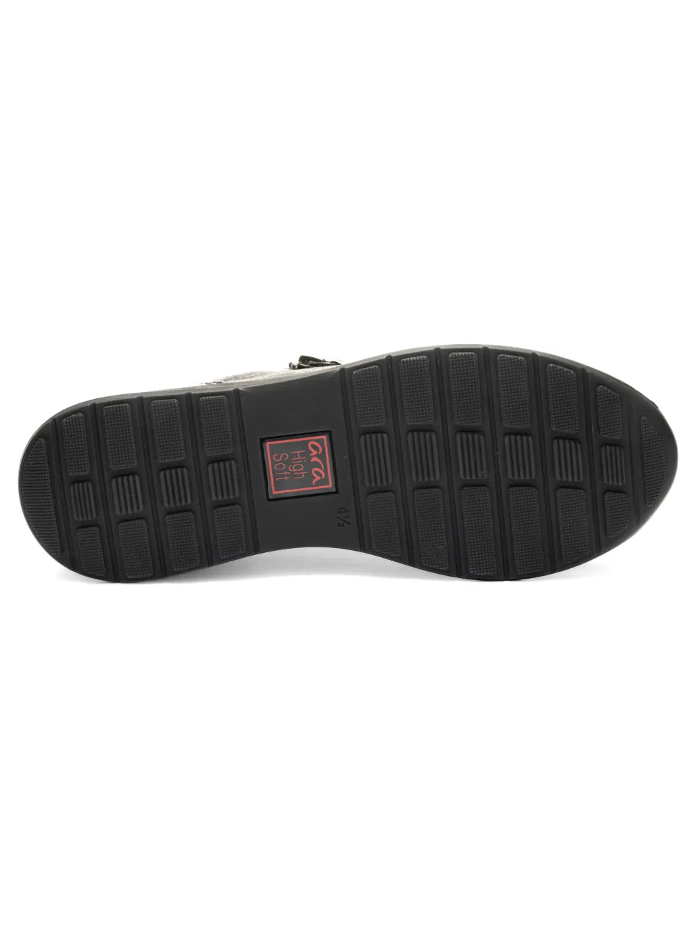 ARA SHOES Oleanna Lace Up Side Zip Sneaker Black Steel