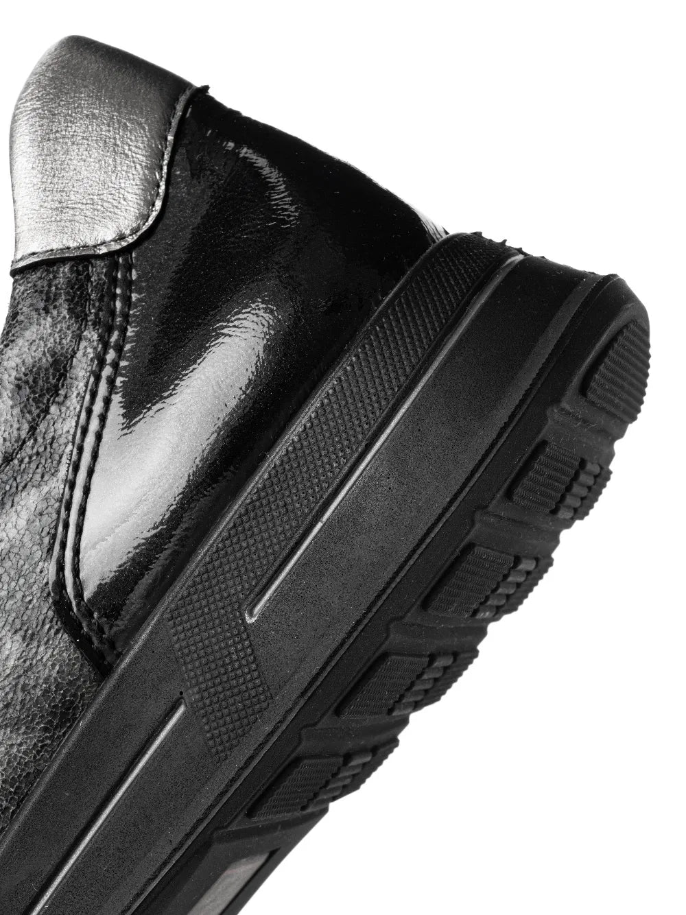 ARA SHOES Oleanna Lace Up Side Zip Sneaker Black Steel