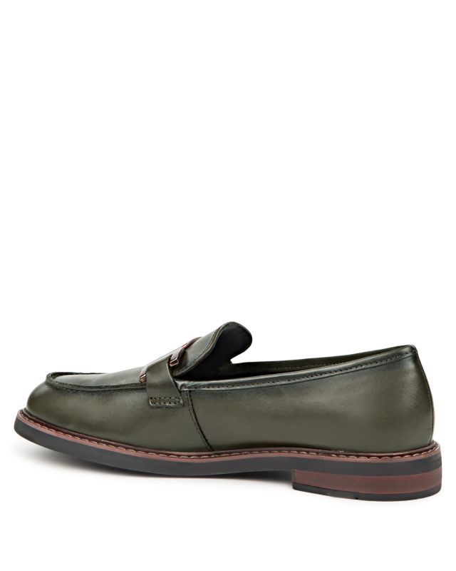 ARA SHOES KATSURA LOAFER OLIVE LEATHER_