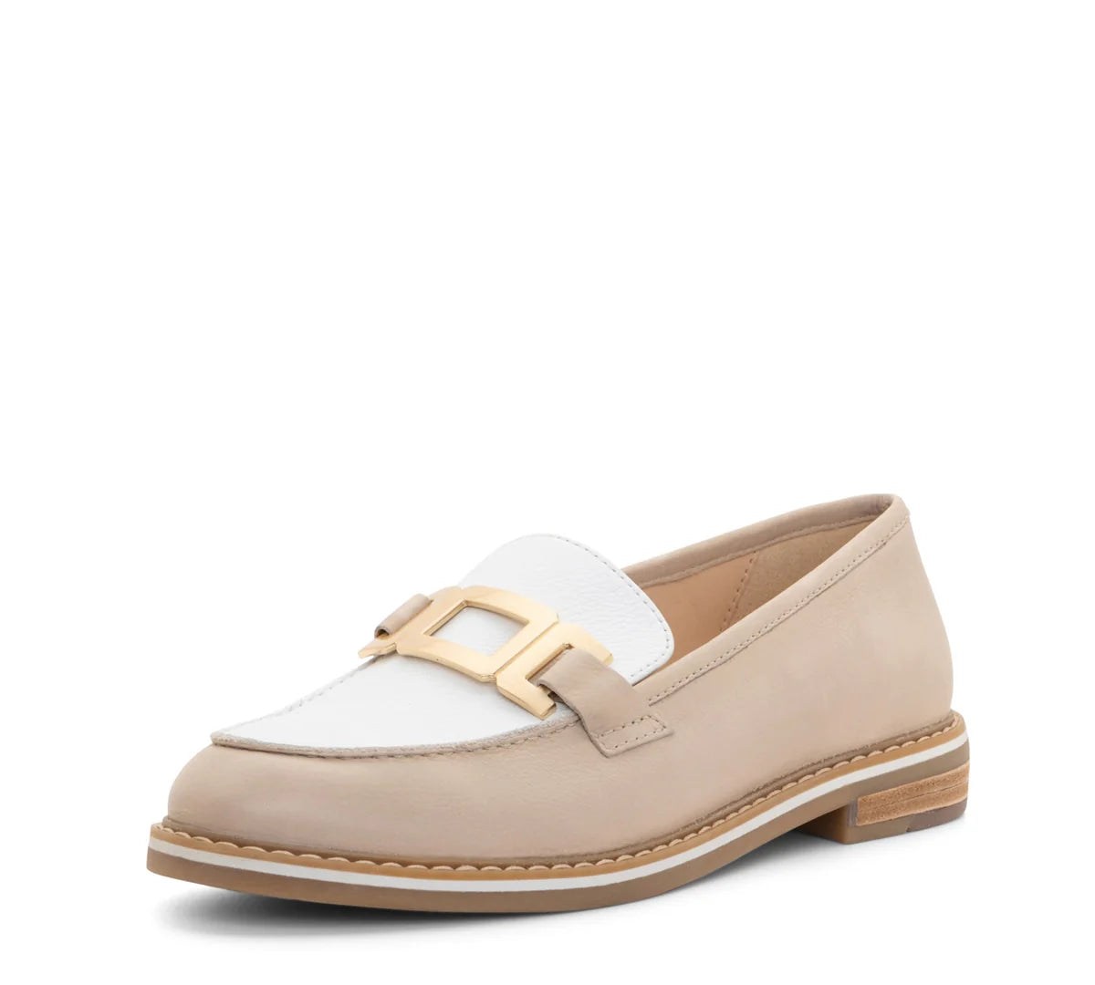 CHAUSSURES ARA MOCASSINS KATSURA EN CUIR DE VEAU BLANC ET COQUILLE