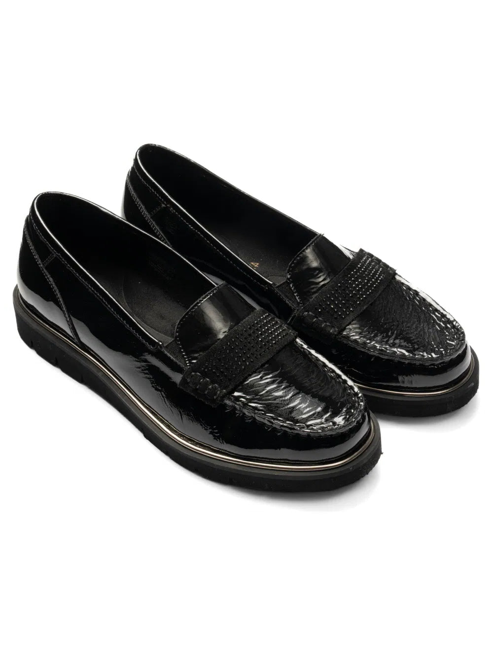 Mocassins Femme ARA Dallas - Cuir Extérieur, Intérieur Textile, Semelle Caoutchouc - Enfilage Facile