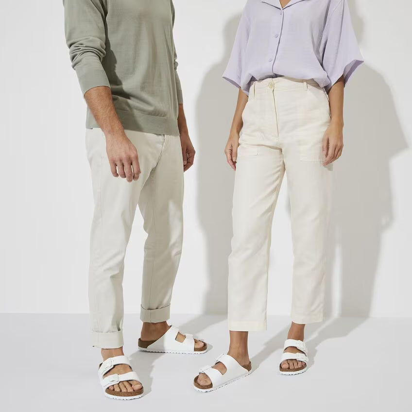 BIRKENSTOCK ARIZONA SFB CUIR BLANC