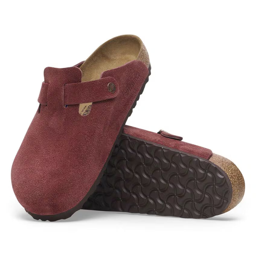 Birkenstock Boston Clog Suede Zinfandel
