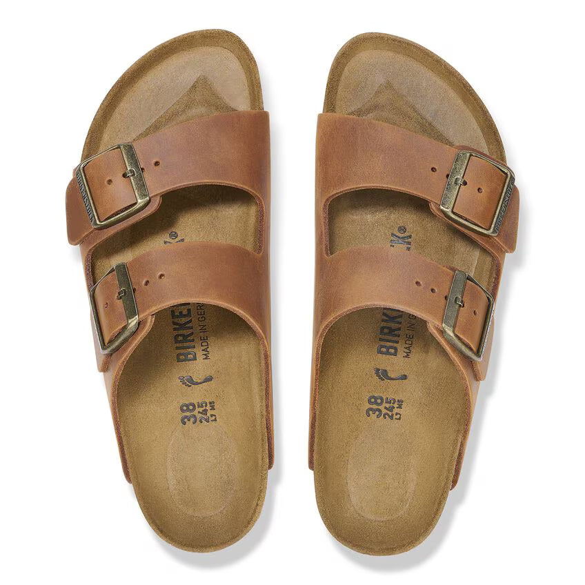BIRKENSTOCK ARIZONA CUIR HUILÉ COGNAC