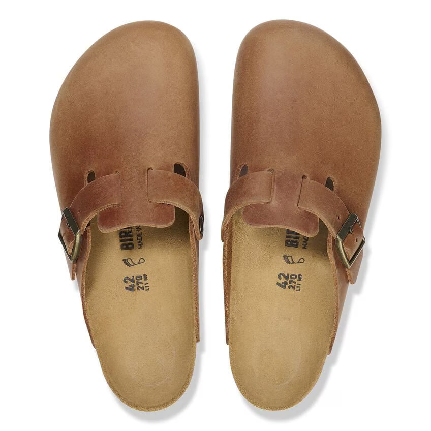 BIRKENSTOCK BOSTON CUIR HUILÉ COGNAC