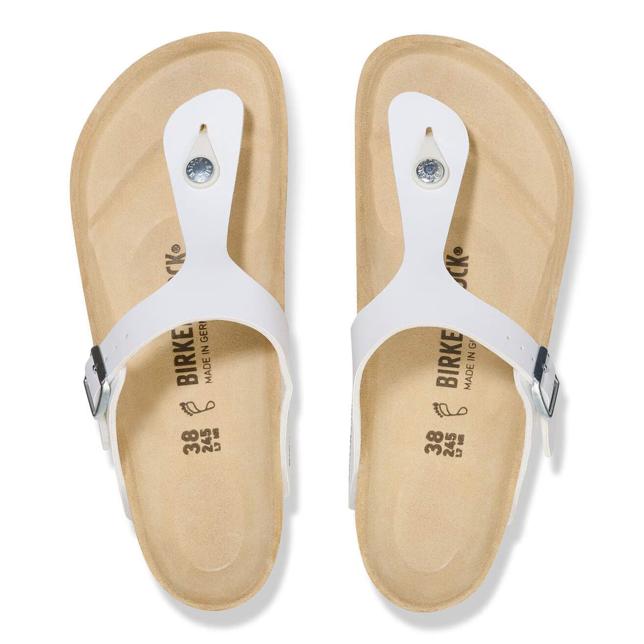 BIRKENSTOCK GIZEH BIRKO FLOR BLANC
