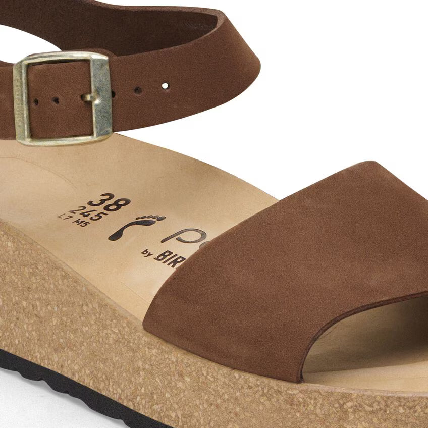 BIRKENSTOCK GLENDA CUIR NUBUCK THÉ FONCÉ