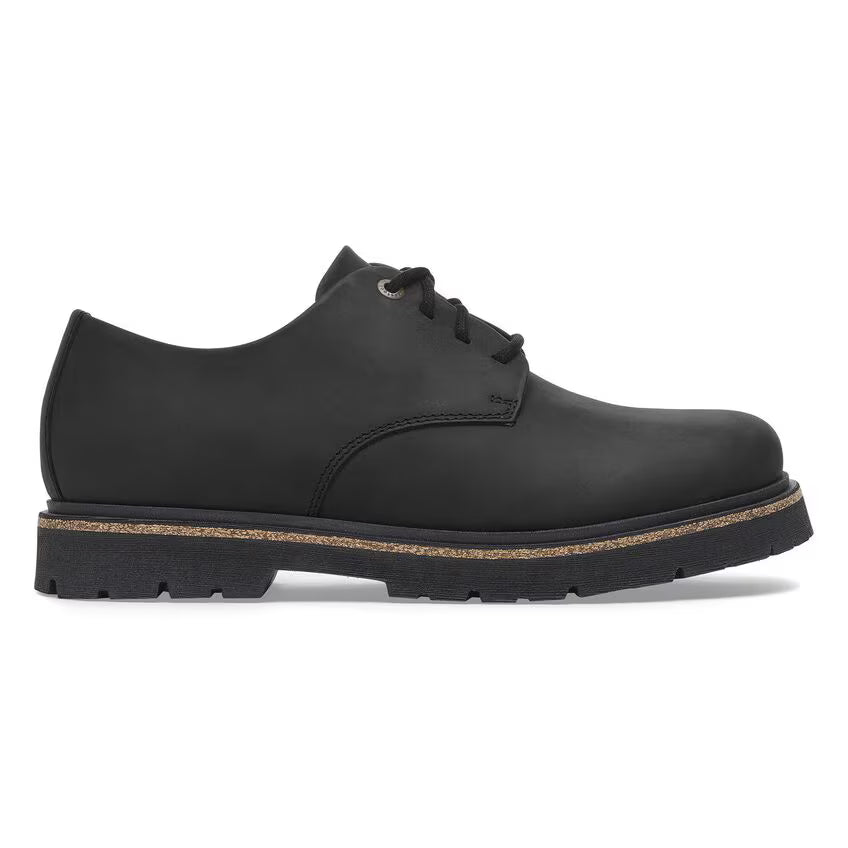 BIRKENSTOCK HIGHWOOD BAS À LACETS EN CUIR HUILÉ NOIR