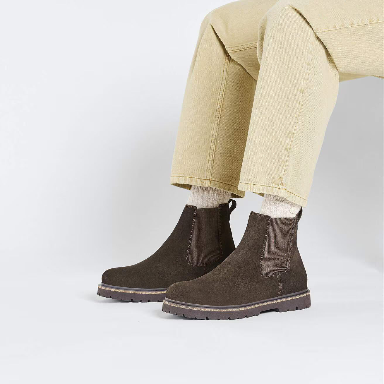 BIRKENSTOCK HIGHWOOD M SLIP-ON EN DAIM MOKA