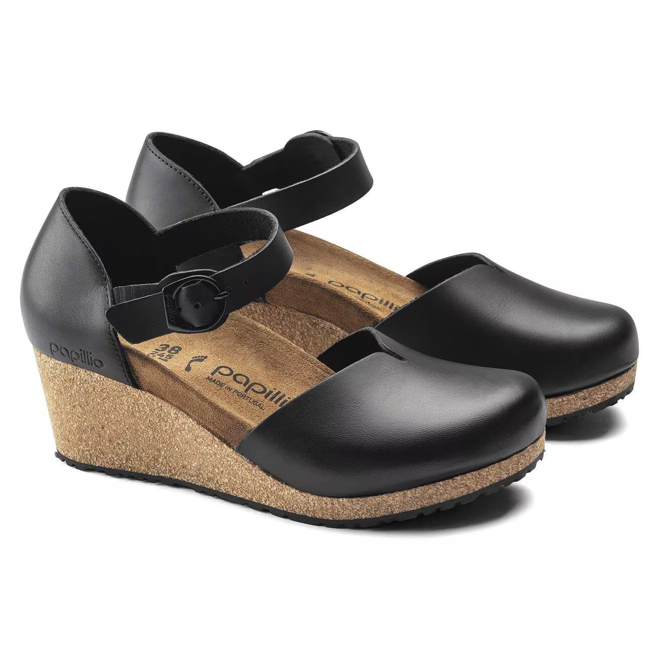 BIRKENSTOCK MARY RING BOUCLE CUIR NOIR
